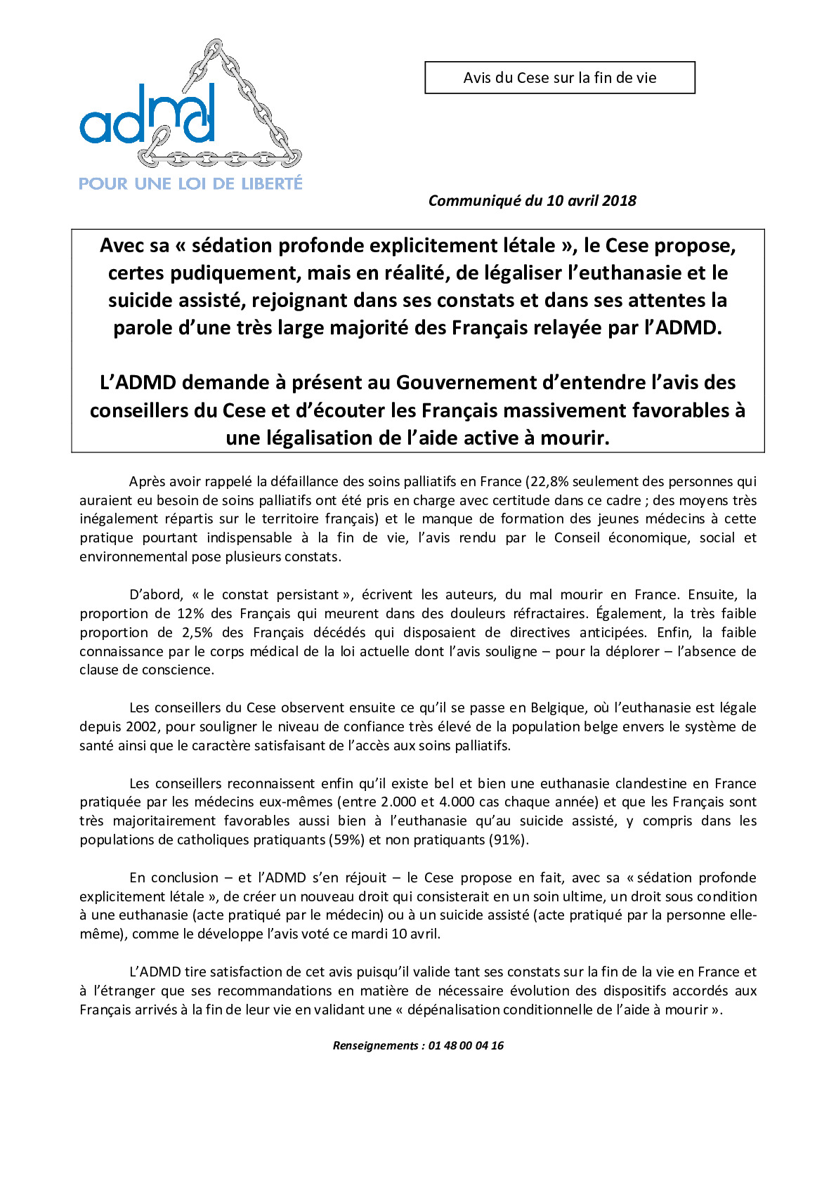 Avis du CESE sur la fin de vie : feu vert pour l'aide active à mourir...