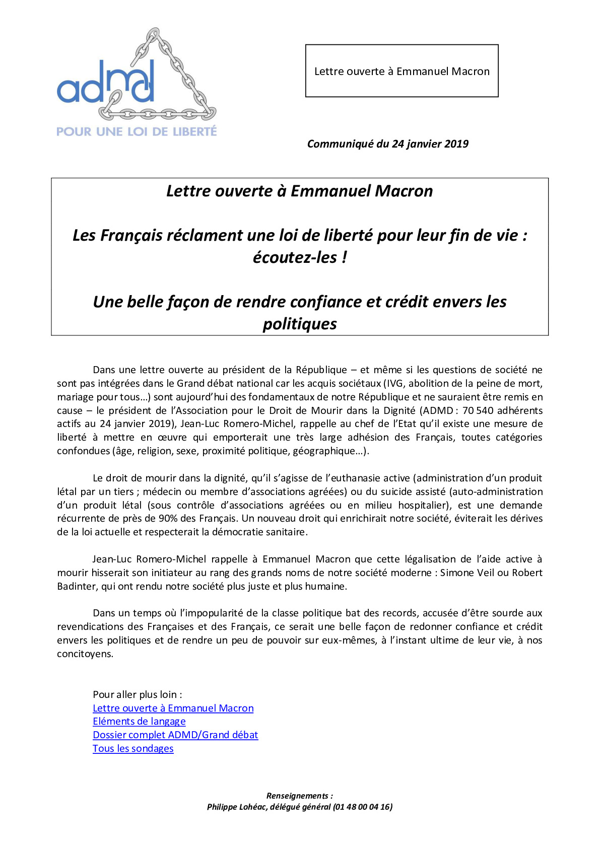 Lettre ouverte. Les Français réclament une loi de liberté pour leur fin de vie !