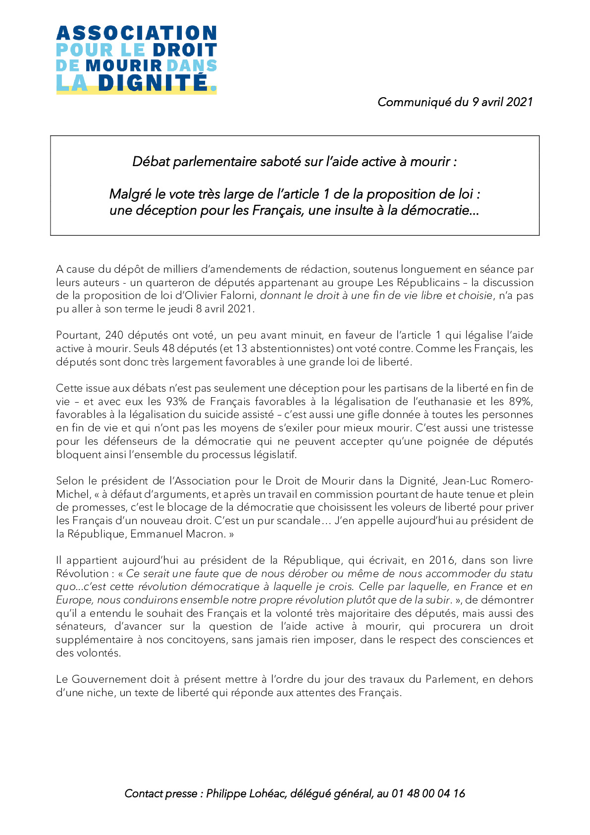 Fin de vie : un débat parlementaire saboté sur l'aide active à mourir