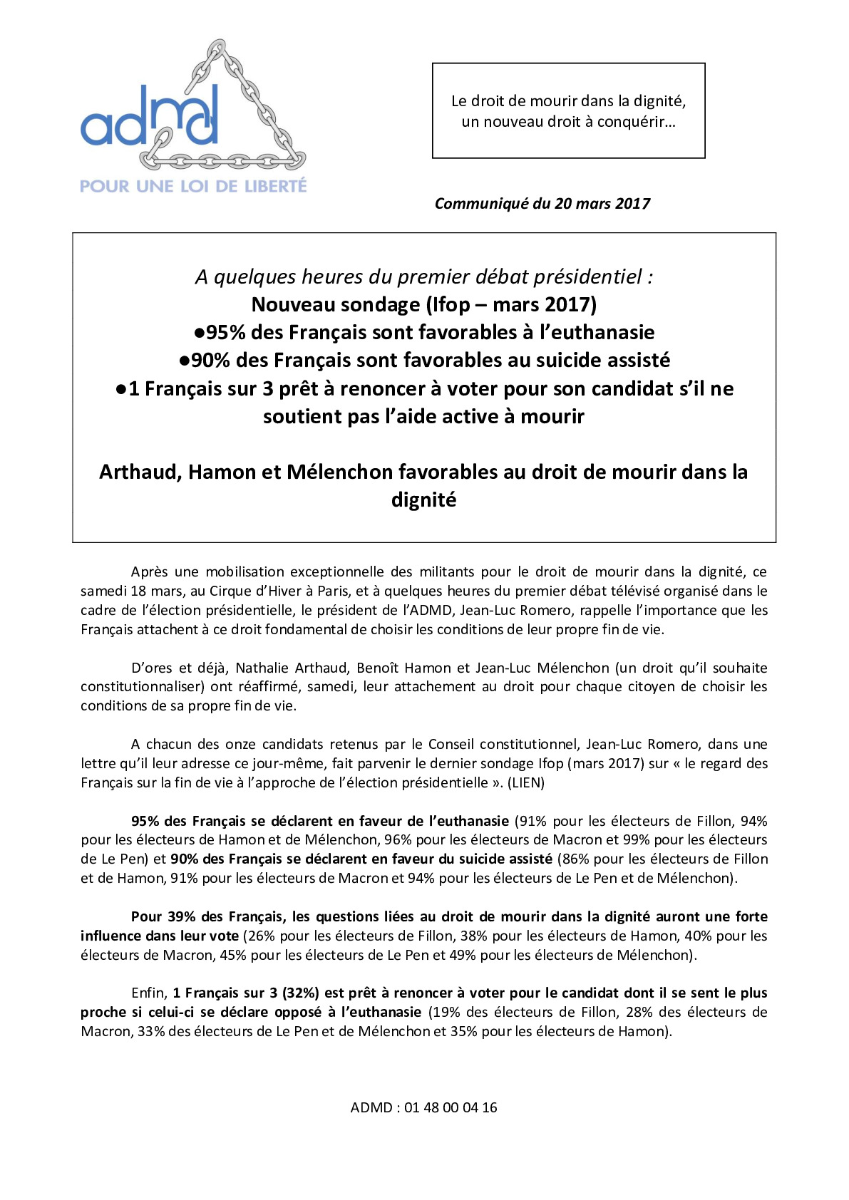 Le droit de mourir dans la dignité s'invite dans la campagne présidentielle 