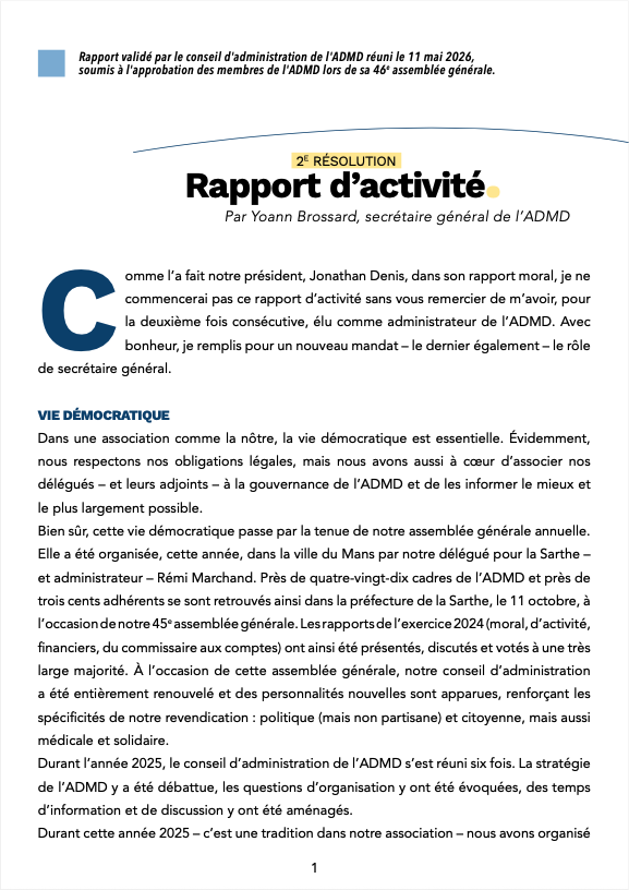 Rapport d'activité
