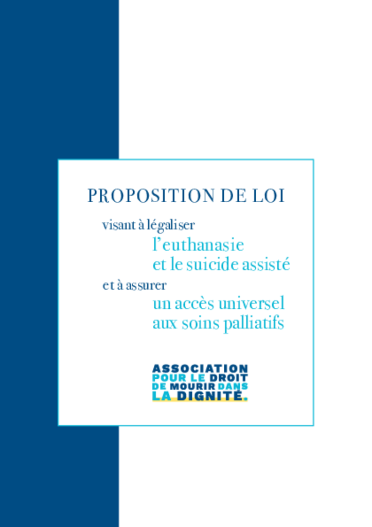 La proposition de loi de l'ADMD