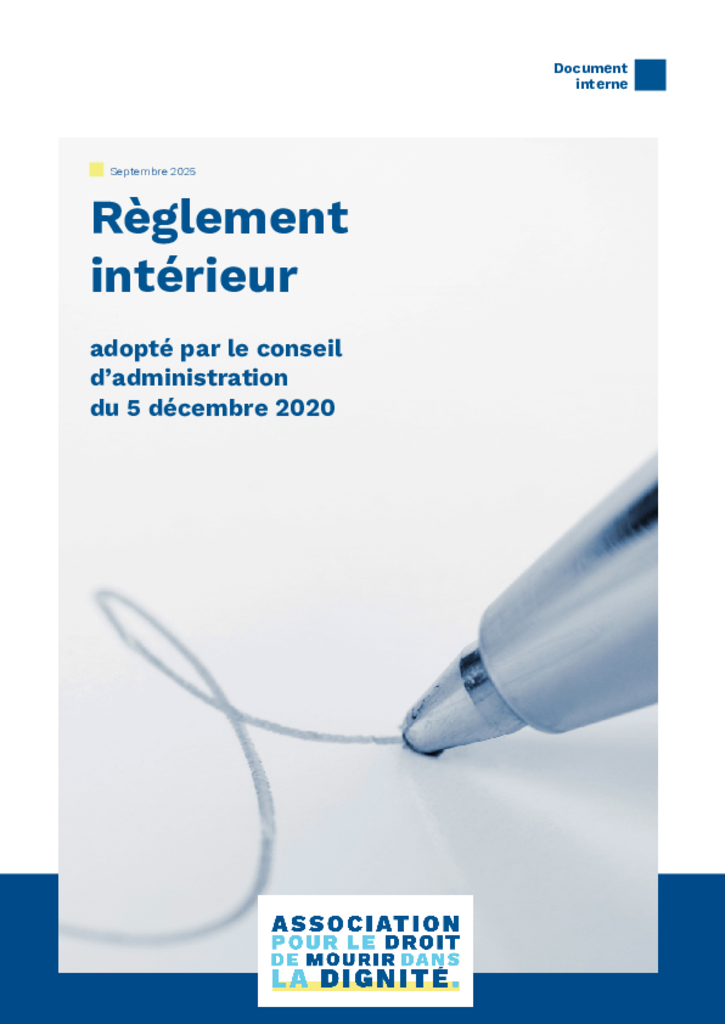 Notre règlement intérieur