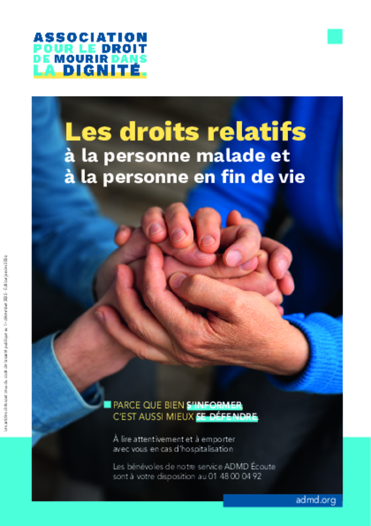 Fascicule des droits de la personne malade 