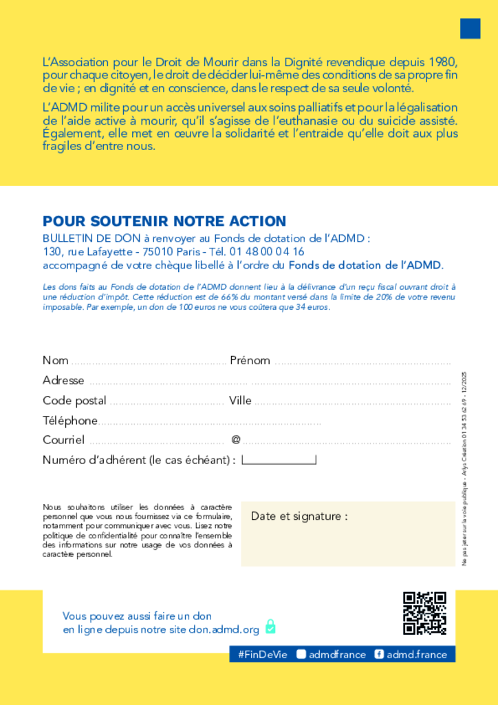 Bulletin de don