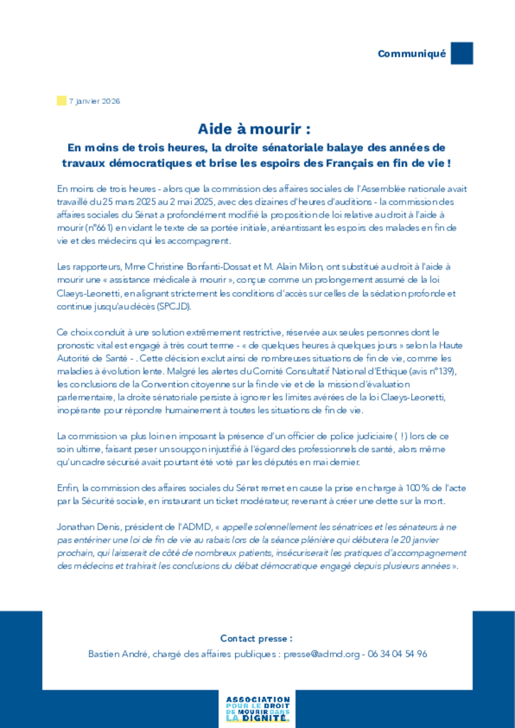 Commission des affaires sociales du Sénat