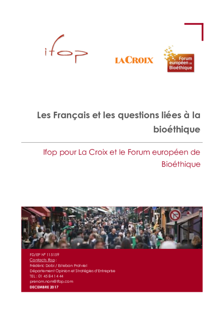 Les Français et les questions liées à la bioéthique