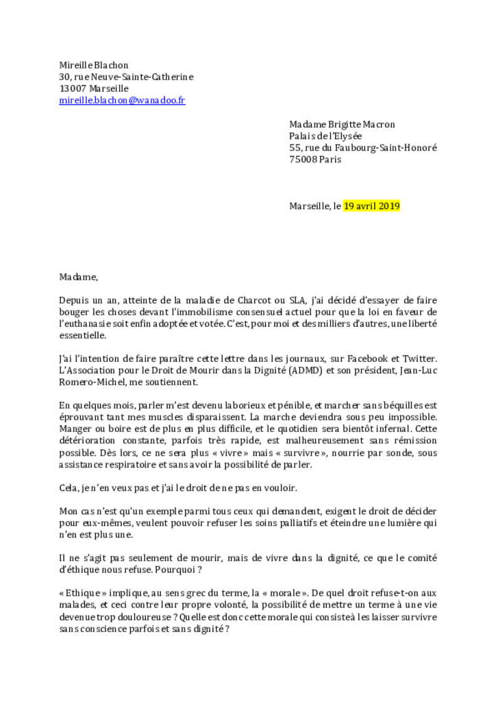 Lettre ouverte à Brigitte Macron