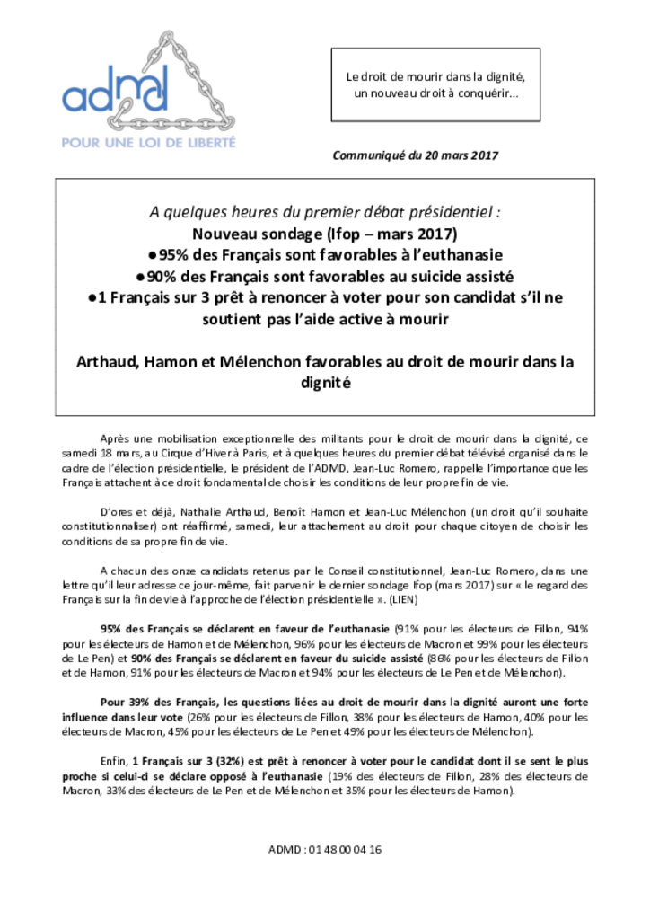 CP - Sondage - 20 mars 2017