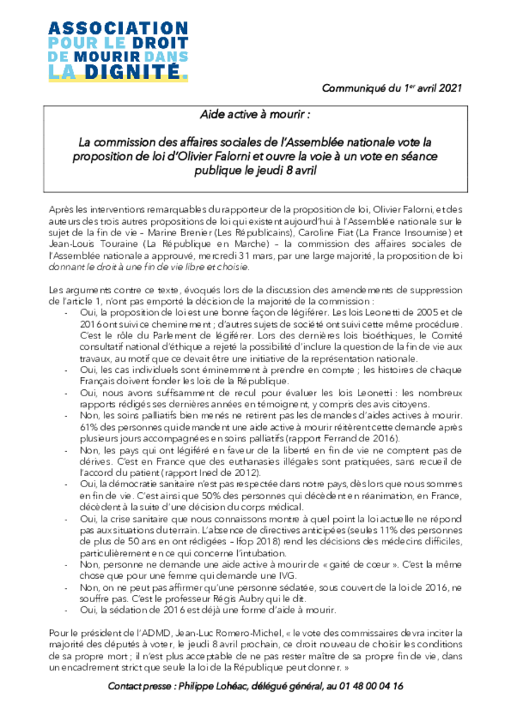 CP - Vote en commission