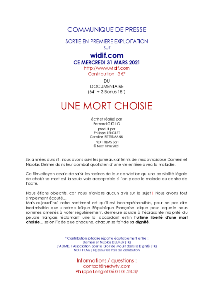 Dossier de presse