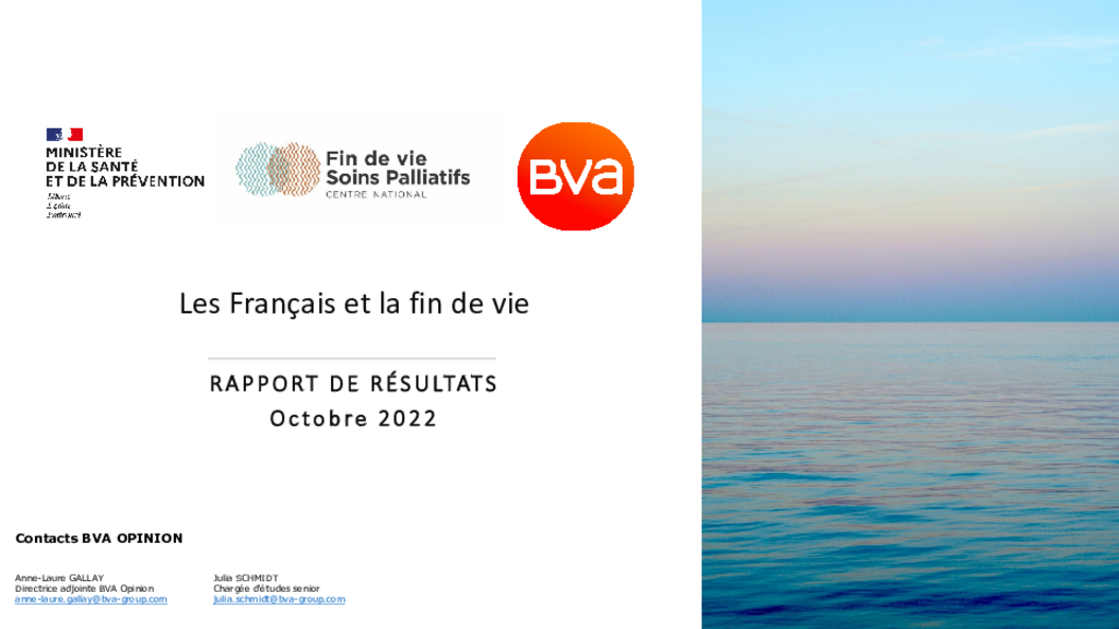 Les Français et la fin de vie - BVA octobre 2022 - CNSPFV