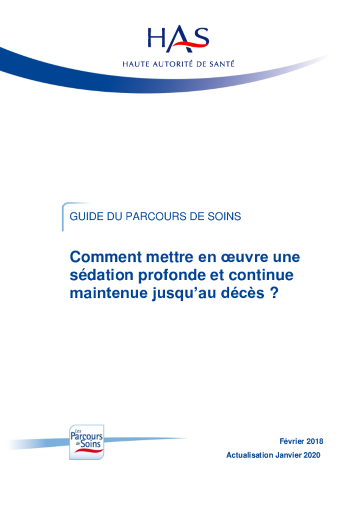 Comment mettre en œuvre une sédation profonde et continue maintenue jusqu'au décès ?