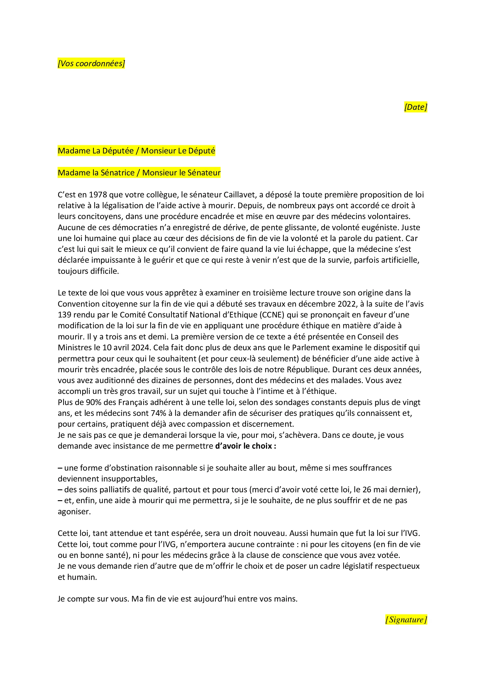 Lettre militante